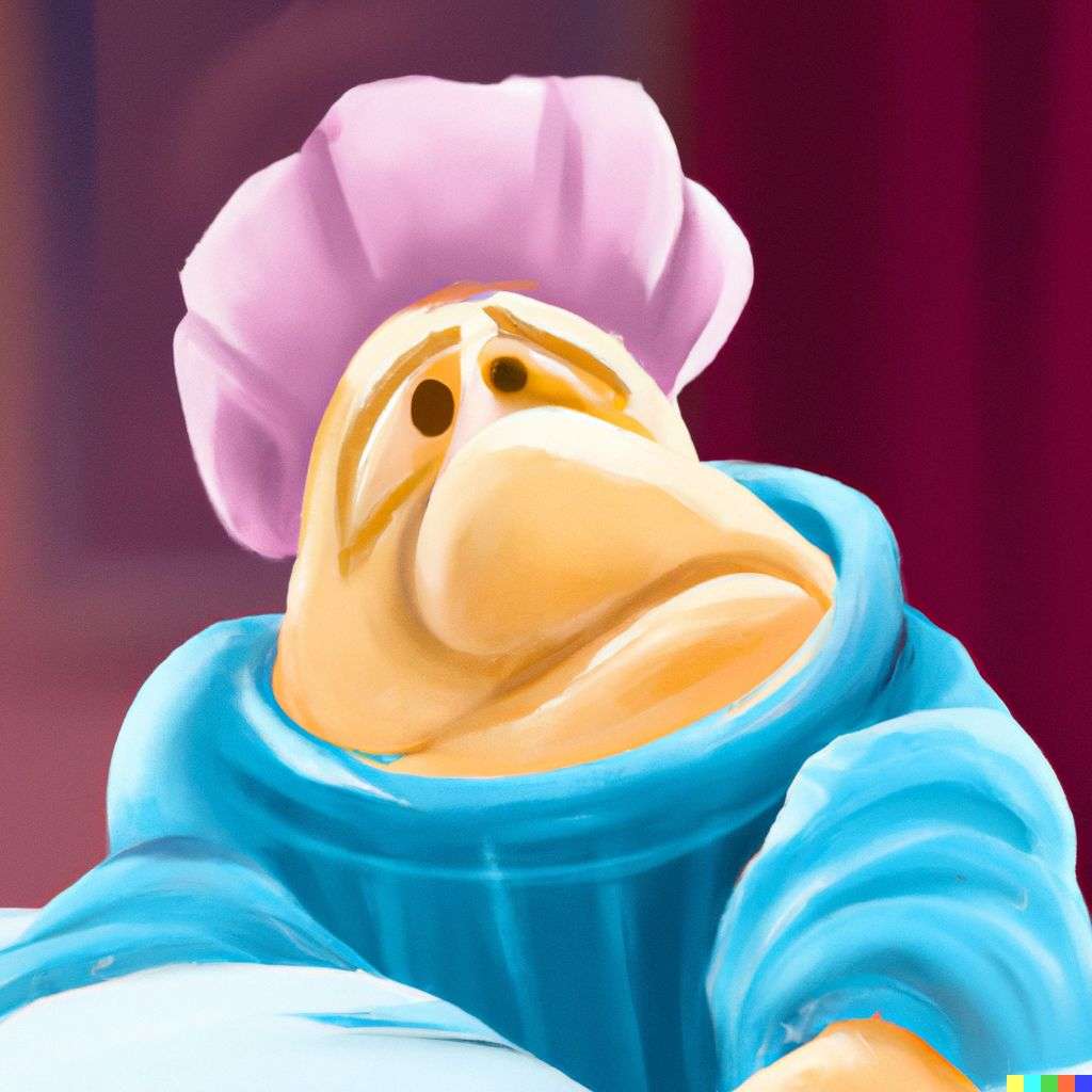 a representation of anxiety, in the style of a mid-20th century Disney cartoon
